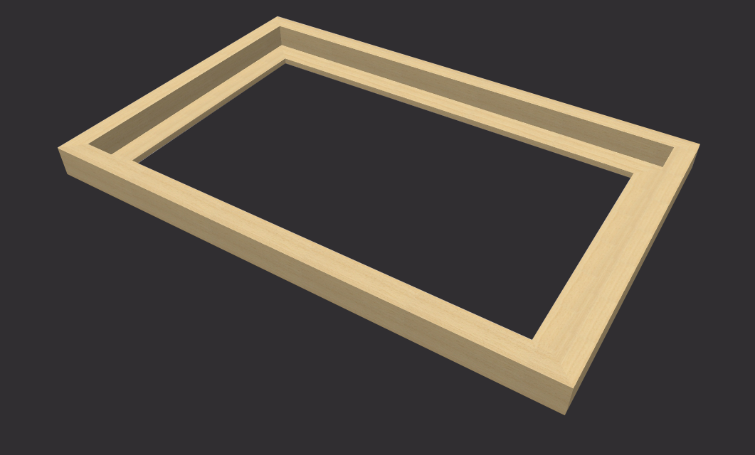 Prepared and Sanded Simple Studio Frame – 7013O, Medium Golden