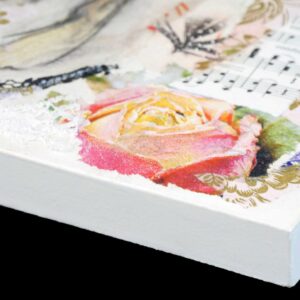 Small Square, Dark Red Bole, Simple Studio Tray Frame; with Small Square Studio Panel in Traditional Gesso. - Image 2