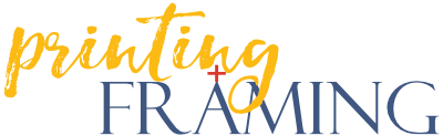 printing and framing logo outline