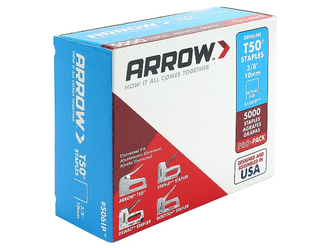 Arrow T50 Staples 10mm Galvanised 5000 Box