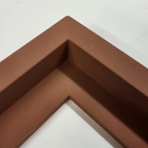 Small Square, Dark Red Bole, Simple Studio Tray Frame; with Small Square Studio Panel in Traditional Gesso. - Image 4