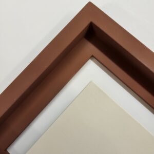 Small Square, Dark Red Bole, Simple Studio Tray Frame; with Small Square Studio Panel in Traditional Gesso. - Image 5